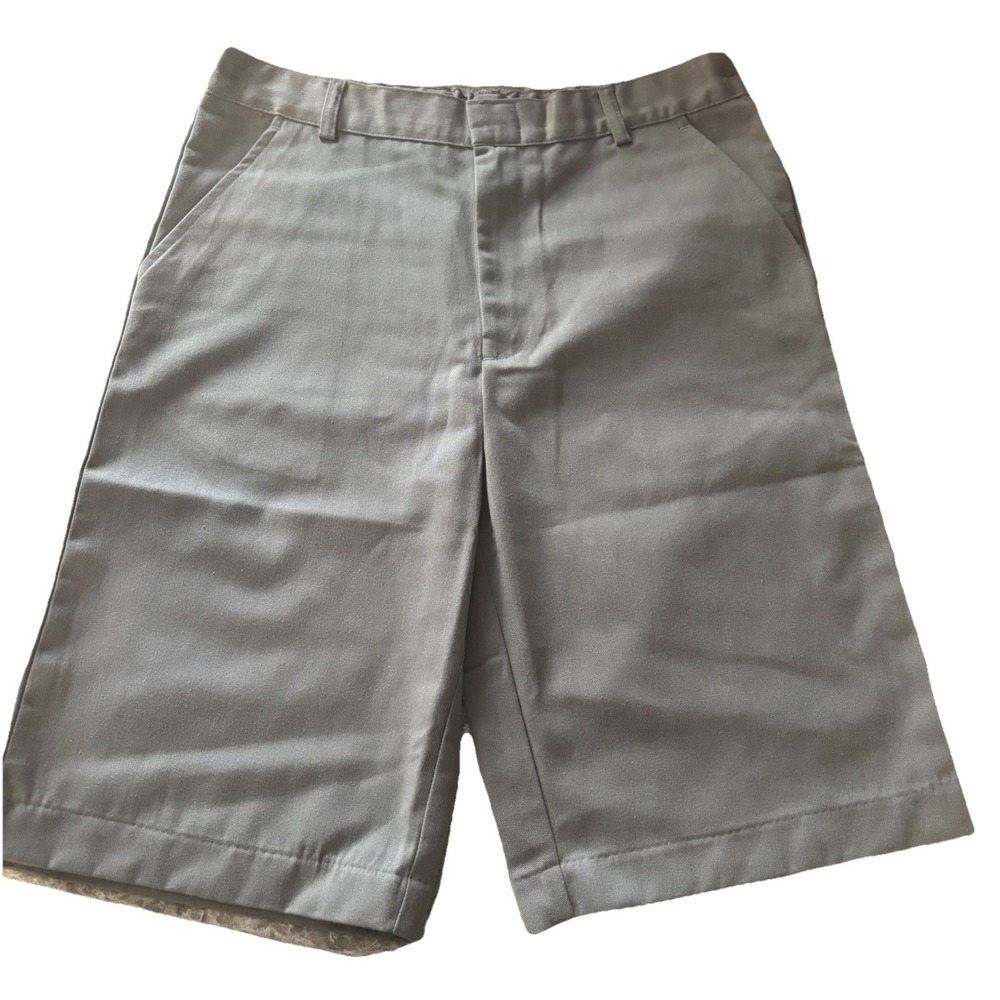 NWT Unik Boys Gray Size 14 Uniform Shorts 10.75" Inseam dress shorts